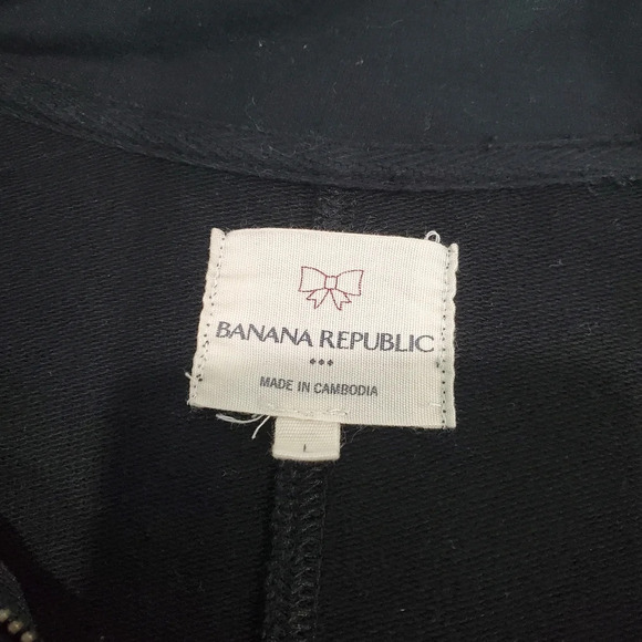 Banana Republic  Zip up and Snap  Active Black Jacket  Size L - Picture 4 of 7